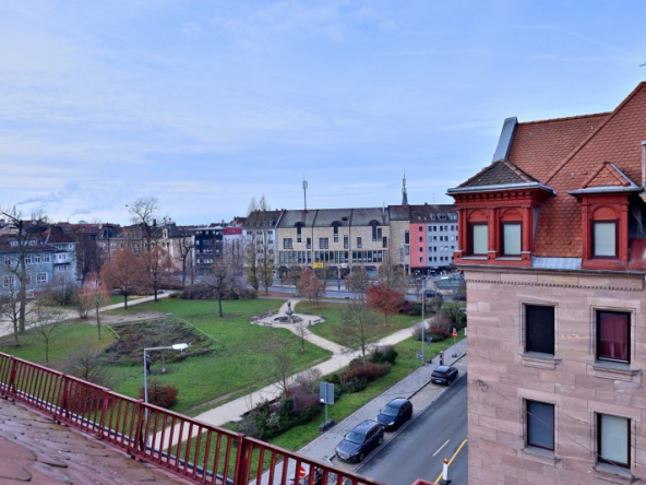 Archivpark direkt vor dem Haus